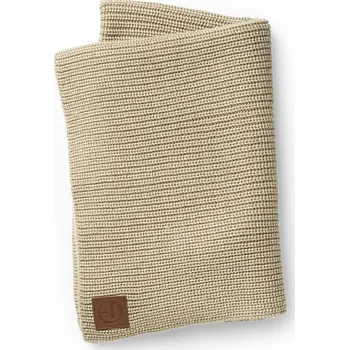 Dětská deka Elodie Details Vlněná pletená deka s logem 70 x 100 cm Pure Khaki