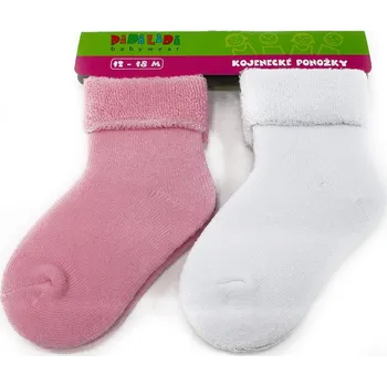 Světle růžové kojenecké froté ponožky Laurence 12-18 měsíců