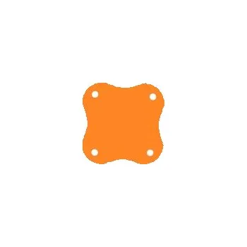 Plovací deska Plavecký ponton Ostrov ( 4 otvory ) 800 x 800 x 38 mm Oranžová