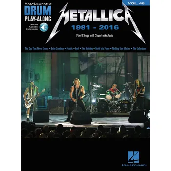 Metallica: 1991-2016 - Drum Play-Along Volume 48 - jednoduch pro bic soupravu 986925
