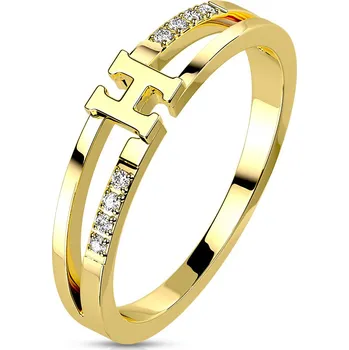 Prsten Zlacený ocelový prsten