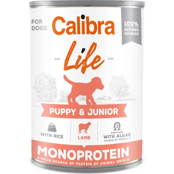 Krmivo pro psa Calibra Dog Life Puppy & Junior Lamb 6x 400 g, monoprotein konzerva