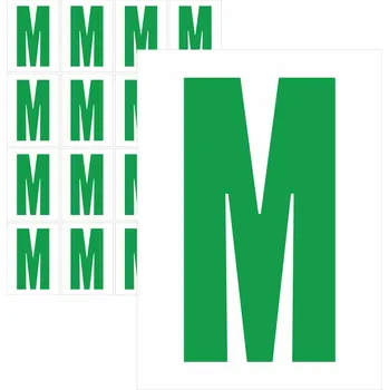 Speciální papír Písmena samolepící zelená M samolepící vinylová fólie velikost znaku 95 mm