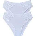 Numberoplus Dámské bavleně kalhotky Tiana - Bílé ( 2ks v balení ) Barva: Bílá, Velikost: L/XL