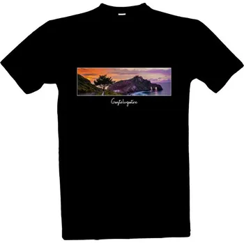 Tričko s potiskem Bizkaia - Gaztelugatxe pánské