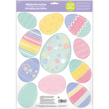 Amscan Samolepicí dekorace velikonoční vajíčka 11 ks Samolepící dekorace Amscan Samolepicí dekorace velikonoční vajíčka 11 ks