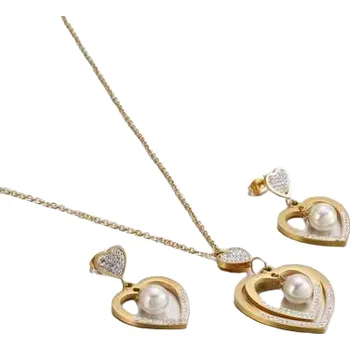 Souprava šperků IZMAEL Set HJ 15104 Zlatá KP15104