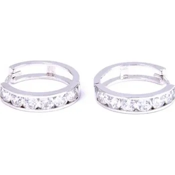 Náušnice Kruhy zlaté se zirkony