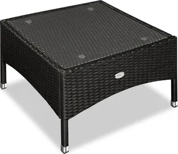 Zahradní stůl DBA 102762 zahradní stolek z umělého ratanu černý