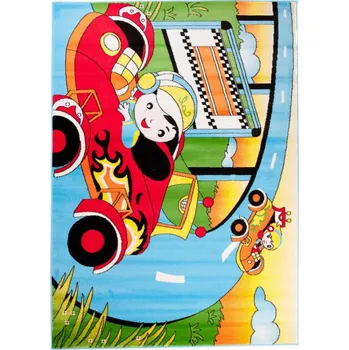 Koberec Dětský kusový koberec Závod modrý 80x150cm