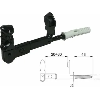 Příslušenství k oknu SATOS Aretace okenic černý lak stavitelná 25-60mm 635N