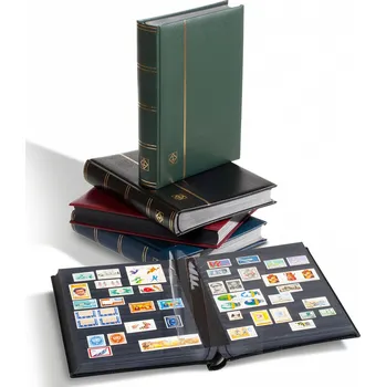 Obal pro sběratelský předmět LEUCHTTURM Album na známky PREMIUM, A4, 32 černých stran Barva: Zelená