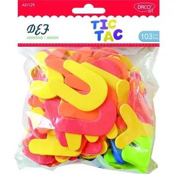 DACOart Pěnová samolepící písmena 103 ks