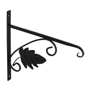 Držák na květináč a truhlík Držák závěsného květináče černý list (5422)