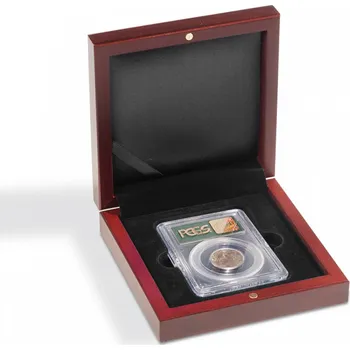 Obal pro sběratelský předmět LEUCHTTURM Etue VOLTERRA na mince v bublinkách SLABS, mahagonové Varianta: Klasická