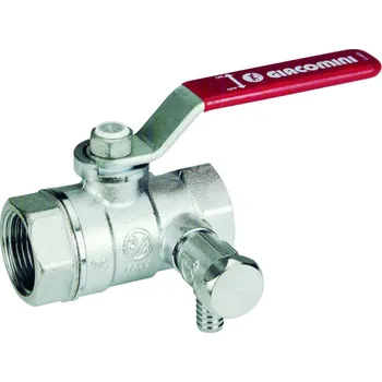 Ventil GIACOMINI Kulový kohout FF 6/4" x 3/8", PN42, Tmax 185°C s vypouštěním R250SX007