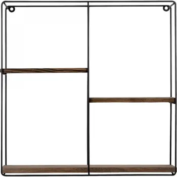 police Nástěnná police Lilac černá/ořech