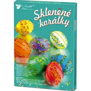 Velikonoční dekorace Anděl Přerov 7723 sada k dekorování vajíček skleněné korálky