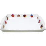 Tác obdélníkový s dekorem dortíky, 27, 2 x 28 x 3, 3 cm