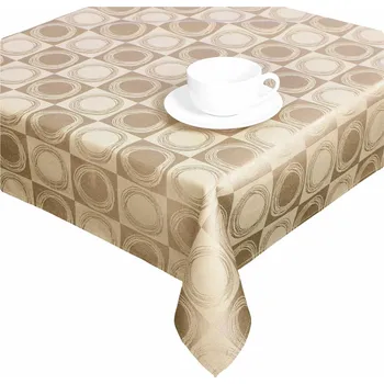 ubrus Ubrus gobelinový, Kruhy, béžový, 76 x 76 cm