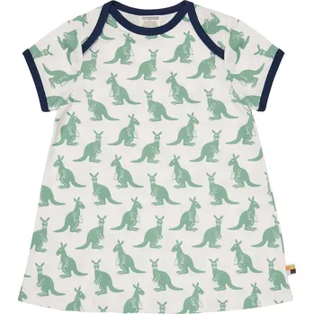 Dívčí šaty Dívčí šaty s krátkým rukávem Klokani zelená loud + proud Velikost: 98/104