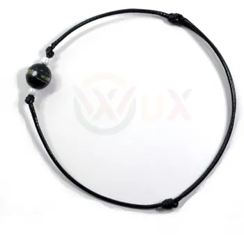 Náramek WUX Náramek Black Pearl VELIKOST NÁRAMKU: Dámská...16cm, BARVA PROVÁZKU: Červená