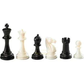 Desková hra Šachové figury Staunton č. 6 - Nerva (bílé), plastové se závažím