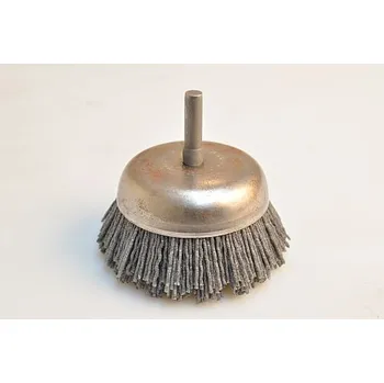 Drátěný kartáč BRM Hrnkový kartáč 70 mm se stopkou, nylon SiC 80