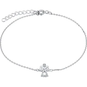 Šperk SILVEGO Stříbrný náramek anděl Abda s čirými Brilliance Zirconia MW2233B