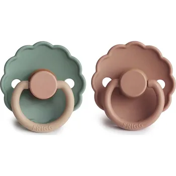 dudlíky FRIGG Daisy Colorblock - kaučukový dudlík - 2 pack - Rose Gold + Willow Velikost: 1 71221482