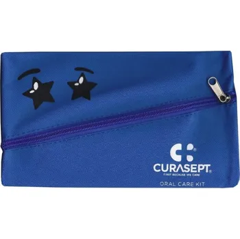 Curasept dětská cestovní taštička na zip modrá
