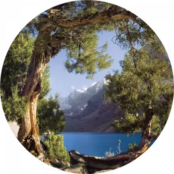 Fototapeta Samolepicí fototapeta Výhled na jezero 70x70 cm CR3214 Lake View / kruhové samolepicí vliesové dekorace La Form (ø 70 cm) AG Design