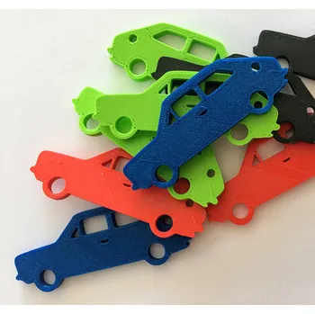 F127 - klíčenka s autíčkem (bílá - černá - červená- modrá - zelená)