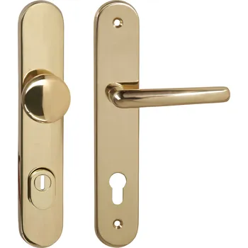 Dveřní kování COBRA SVEVA PŘEKRYTKA Provedení: PZ LI (klika levá/koule), Povrch: OFS - bronz česaný, Rozteč: 90 mm