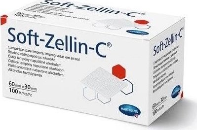 HARTMANN – RICO a.s. Sterilní tampony s alkoholem Soft-Zellin-C, 60 x 30 mm - 100 ks