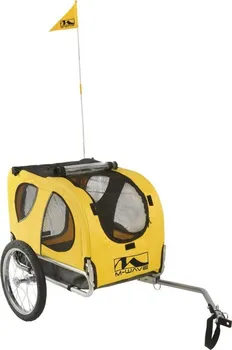 Přívěsný vozík pro psa M Wave 640050 cyklovozík pro mazlíčky žlutý/černý