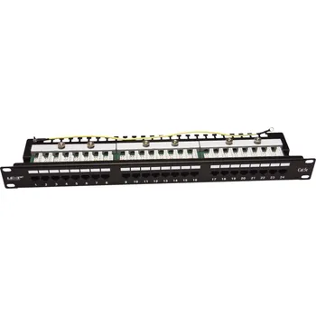 Serverovna Patch panel EXCLUSIVE 24PORT 19' CAT5E UTP horní zářez