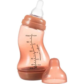 Kojenecká láhev Difrax Kojenecká S-lahvička antikolik Cihlová 170ml