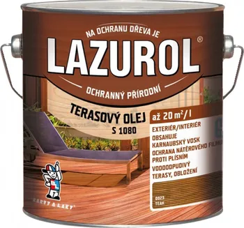 Olej na dřevo Lazurol s1080 terasový olej s1080 teak 2,5 l