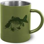 Delphin Carp nerezový hrnek zelený