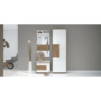 Předsíňová stěna Předsíňová sestava Freya II - dub halifax/bílá