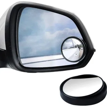 Zrcátko přídavné sférické kulaté s nastavením - černé