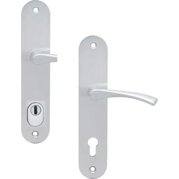 COBRA BEZP.K. TOWER S KLIKOU GIUSSY PŘEKRYTKA Provedení: PZ (vložkový zámek), Povrch: F1 - stříbrný elox, Rozteč: 72 mm