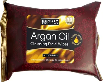 Beauty Formulas Čistící obličejové ubrousky s arganovým olejem 30 ks