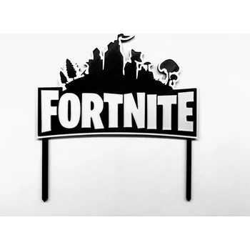 Dortová svíčka Zápich - FORTNITE #08 (město/nápis/barevný)