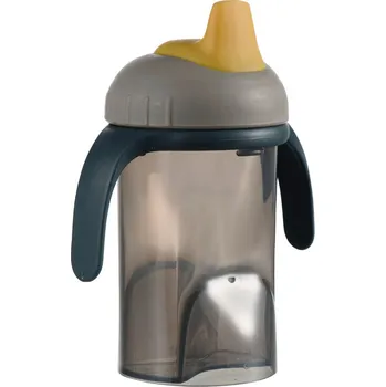 Kojenecká láhev Difrax Učící dětský hrneček s měkkým pítkem Šedý