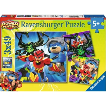 RAVENSBURGER Puzzle Power Players 3x49 dílků