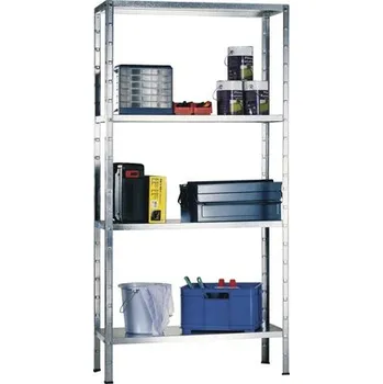 Dílenský regál Kovový regál Schulte 4510-V 1800x1200x500 mm, 4 police, nosnost 340 kg, pozinkovaný