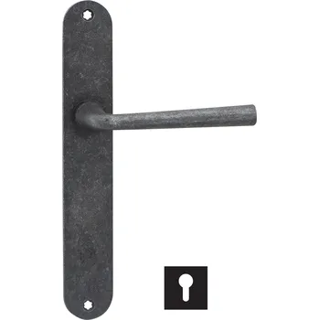 Dveřní kování COBRA BURG KOVANÉ Provedení: PZ (vložkový zámek), Povrch: K - kované kování, Rozteč: 90 mm