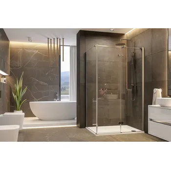 Aquatek VIP R23 CHROM Sprchová zástěna čiré sklo 8mm 120x80x200cm